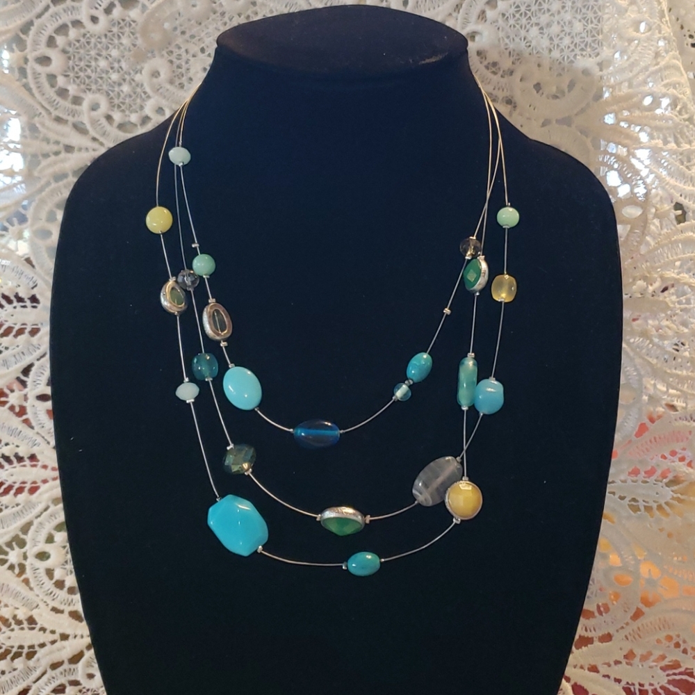 Triple strand infinity necklace!